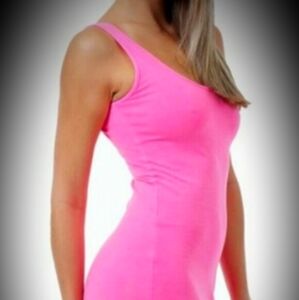 NWT Victorias Secret Pink neon tank dress stretch bodycon S